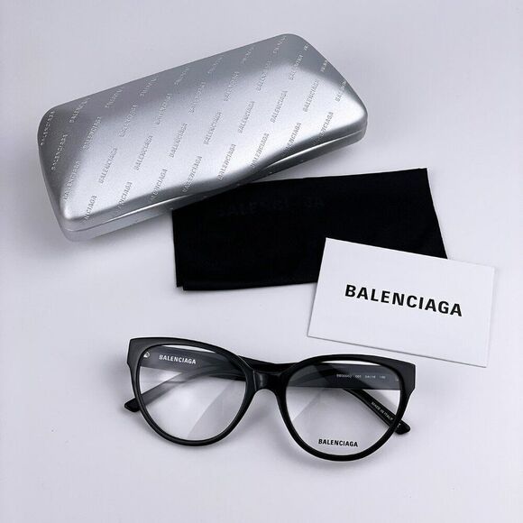 SALE! NEW Balenciaga Everyday BB0064O 001 Black Demo Cat Eye Women Eyeglasses main image 6